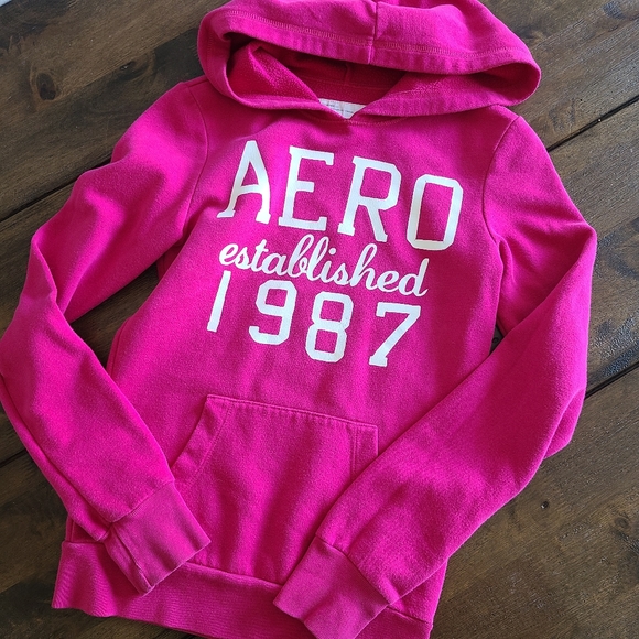 Aeropostale Tops - Aero pink hoodie size xs Sweatshirt junior teen
